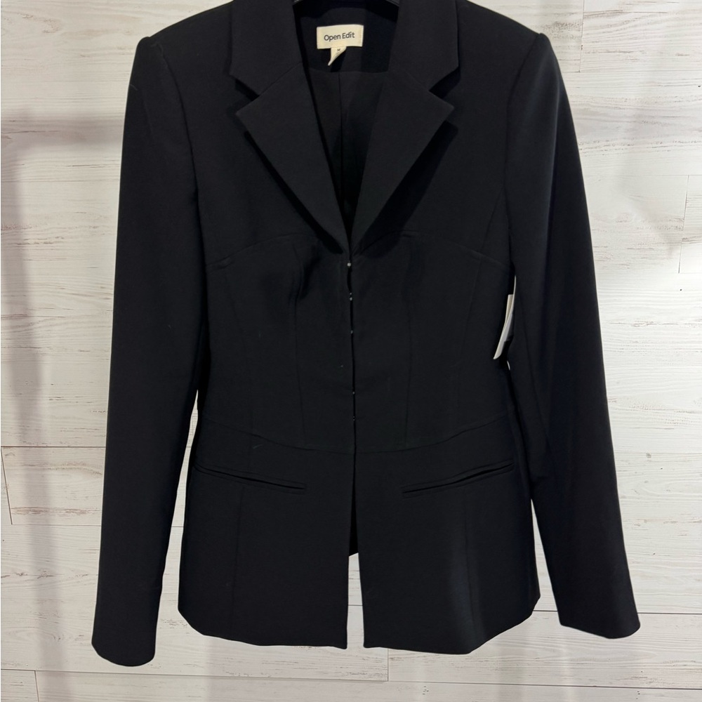 Open Edit Corset Blazer - size M, black